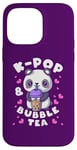 Coque pour iPhone 14 Pro Max Panda, K-Pop & Bubble Tea, Musique coréenne, Mignon et