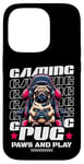 iPhone 14 Pro Gaming Pug Video Game Dog Graphic For Men Boys Women Kids Case