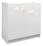 Kitchen Base Sink Unit 800mm Storage Cabinet With Doors 80cm - White Gloss