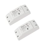 Basic R2(2 Pcs)Interrupteur Connecte Wifi,Commutateur Intelligent Compatible Avec Alexa/Google Home/Ifttt,Contrôle A Distance,Fonction De Temps,Commande Vocale,Aucun Hub Requis