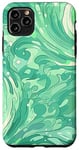 iPhone 11 Pro Max Swirl Green Color Illustration Pattern Abstract Art Case