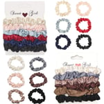 12 st Silk Hair Scrunchies, Satin Scrunchies Satin Hårband