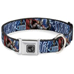 Collier pour Chien Boucle de Ceinture Avengers Thor Hammer Action Pose Bleu Galaxie Blanc 45,7 à 81,2 cm Largeur 3,8 cm