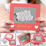 Film Coated Stickers Love Note Game Card Valentine's Day Ticket