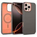 Caseology Nano Pop Mag for iPhone 16 Pro Case [Soft & Dust Free Material] Magnetic Military Grade Drop Protection Side Grip Patterns Case Cover for iPhone 16 Pro - Papaya Grey