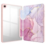 FINTIE Coque pour Samsung Galaxy Tab A9 Plus 11 Pouces 2023 (SM-X210/X216/X218) - Housse Arrière Transparente Claire Etui Antichoc, Protection pour Galaxy Tab A9+ 11, Marbre Glorieux