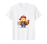 Hen Being a Delivery Man, Cute Design T-Shirt