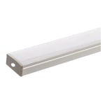 Silumen - Profilé Aluminium pour Ruban led Double Rangée - Couvercle Blanc Opaque - 2 m