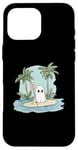 iPhone 16 Pro Max Funny Ghost Stand Up Paddle Halloween Lake Summer Costume Case