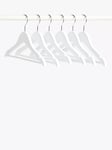 John Lewis Children's (FSC- Lotus Wood) Clothes Hangers, Pack of 6, White