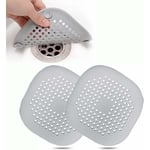 Memkey - 2Pcs Protection de Drain de Silicone, Filtre Evier de Cuisine avec Ventouse, Filtre de Couverture de Drain de Baignoire, Filtre D'éVier de