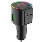 G61 Car Bluetooth 5.0 FM Transmitter Type-C QC3.0 USB  Music MP3 Player 5522