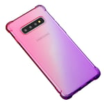 Samsung Galaxy S10E - Slittåligt Floveme Skal i Silikon Rosa/Lila