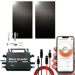 Wonder Full Energy -Kit Solaire Complet prêt à Brancher 600W - Monocristallin, Haute efficacité, IP67 - Installation Simple - Adapté Balcon, Jardins, Surface murales, toits, ... - Plug and Play