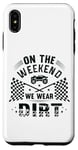 Coque pour iPhone XS Max Dirt Track Racing le week-end, nous portons un pilote de voiture Dirt Race