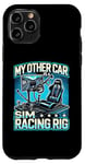 Coque pour iPhone 11 Pro Mon autre voiture est un simulateur de voiture de course Sim Racing Rig Racer