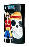 Konix One Piece Façade de Protection pour Console PS5 Slim - Silicone - Antichoc - Anti-Rayures - Motif Luffy - Noir