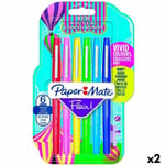 Tuschpennor Paper Mate Flair Multicolour 6 Delar (2 antal)