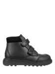 ToeZone Kids' Levi Coated Leather Ankle Boots, Black