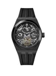 Ingersoll 1892 The Broadway Automatic Mens Watch With Black Skeleton Dial And Black Pu Strap - I12908