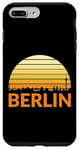 Coque pour iPhone 7 Plus/8 Plus Vintage Berlin paysage urbain silhouette coucher de soleil rétro design