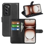 Oppo Reno 12 Pu Wallet Case [Black]