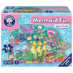 Orchard Toys Mermaid Fun Jigsaw Puzzle, 15-Piece Puzzle For Kids Ages 2+, Features Giant Poster, Develops Hand-Eye Coordination, Educational Puzzle