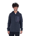 Hurley Men's Fast Tech Full Po Fleece Sweatshirt, Dk Stone Grey, S