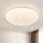 Kowanie Deckenlampe LED Deckenleuchte Schlafzimmer - Schlafzimmerlampe Sternenhimmel Neutralweiß 18W Badezimmer Deckenbeleuchtung IP44 Wasserdicht Badlampe Rund für Bad Küche Kinderzimmer Flur