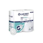 Lucart Aquastream 4 Conventional Toilet Rolls x4 Rolls Per Pack (Pack of 56) 811B70J