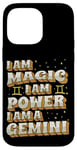 Coque pour iPhone 14 Pro Max Magique Gemini Power Zodiac Girl Horoscope Anniversaire