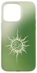 Coque pour iPhone 15 Pro Max Esthétique Vert Aura Soleil Étoiles Célestes Planète Astrologie