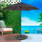 Aktive 4-piece Round Refillable Parasol Foot Svart 48 x 48 x 7.5 cm