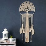 Suuri Tree of Life -unisieppari, Boho Dr Woven Feather Leaf -unisieppari