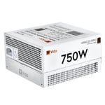 VIDA 750W PSU 80 Plus Bronze Power Supply PC ATX 14CM Fan 4x PCI-E White