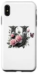 Coque pour iPhone XS Max Letter U Initial Floral Monogram Rose Pink Flower Butterfly