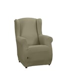 Estoralis | Sumatra | Housse de Chaise à Oreilles | Tissu Super élastique C/ 08 Lin | pour Fauteuil à Oreilles de 70 à 110 cm. | Protecteur de qualité | Adaptable à Tous Types de bergères