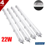 4 PACK 4FT LED SHOP LIGHT 6500K Daylight Fixture Utility Ceiling Lights Garage