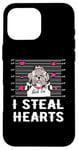 Coque pour iPhone 16 Pro Max Shih Tzu I Steal Hearts Valentine Dog Funny Valentines Day