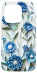 Coque pour iPhone 15 Pro Fleur Bleu Bleuet Floral Nature Femme Filles Fleurs