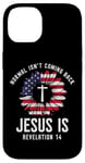 Coque pour iPhone 14 Normal Isn't Coming Back Jesus Is Flag Christ Revelation 14