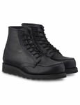 Red Wing Women&apos;s 3380 Heritage 6" Moc Toe Boot - All Black Boundary Leather Colour: All Black Boundary, Size: UK 7 (W)