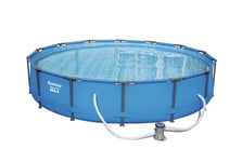 Bestway Steel Pro 56595, 10220 L, Pool Med Ram, Blå, Grå, 37,3 Kg