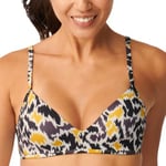 Sloggi Shore Fancy Guppy Bikini Top Svart/Gul XL+ Dame