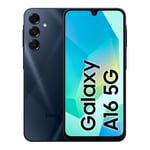 Samsung Galaxy A16 5G 128 Go, Smartphone Android déverrouillé, écran 6,7", batterie 5000 mAh, Bleu nuit, Version FR