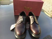 Dr Martens 1461 merlot boanil brush leather shoes UK 9.5 EU 44 Made in England