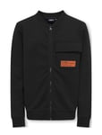 Kobviggo L/S Zip Cardigan Swt Black Kids Only