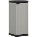 Armoire de rangement de jardin Armoire de chambre 1 étagère Gris/noir 35x40x85 cm 85613