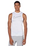 Nike M NP DF Top SL Tight Vest Mens, White/Black/Black, XL