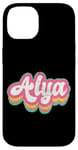 Coque pour iPhone 14 Alya Prénom Fille Vintage Années 70 80 Personnalisé